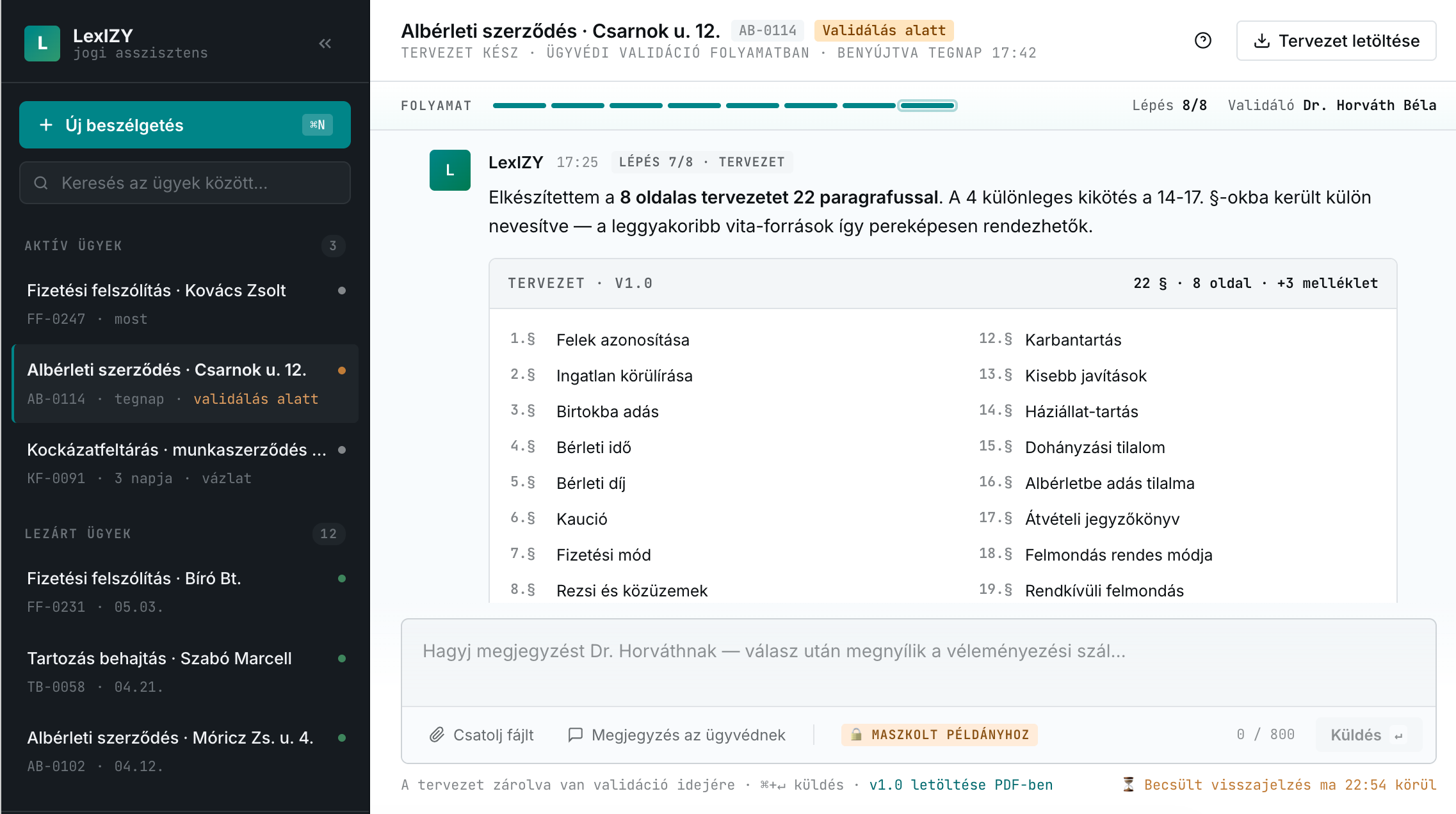 LexIZY jogi asszisztens — ügynézet